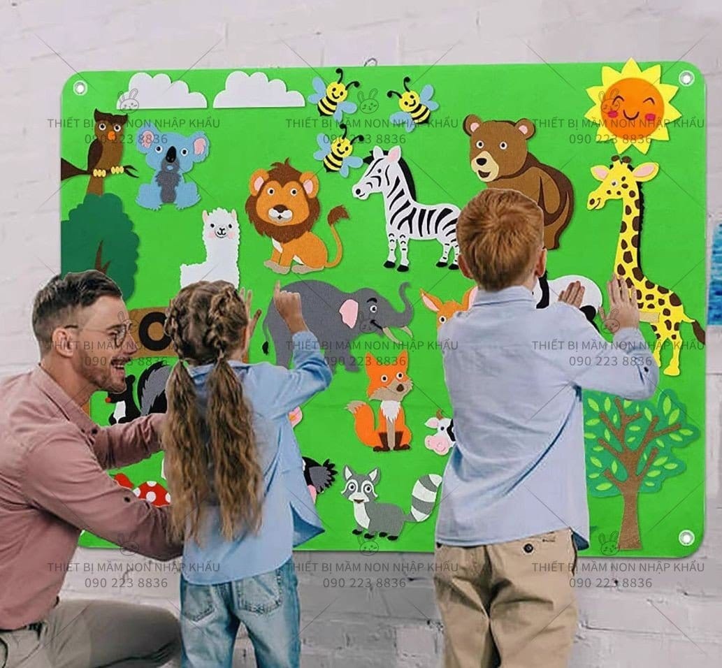 Bảng tranh dính tự làm cho bé