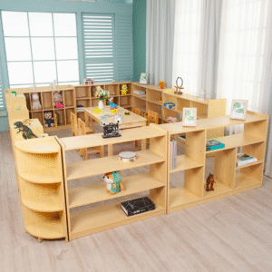 Đồ nội thất mẫu giáo gỗ nguyên khối