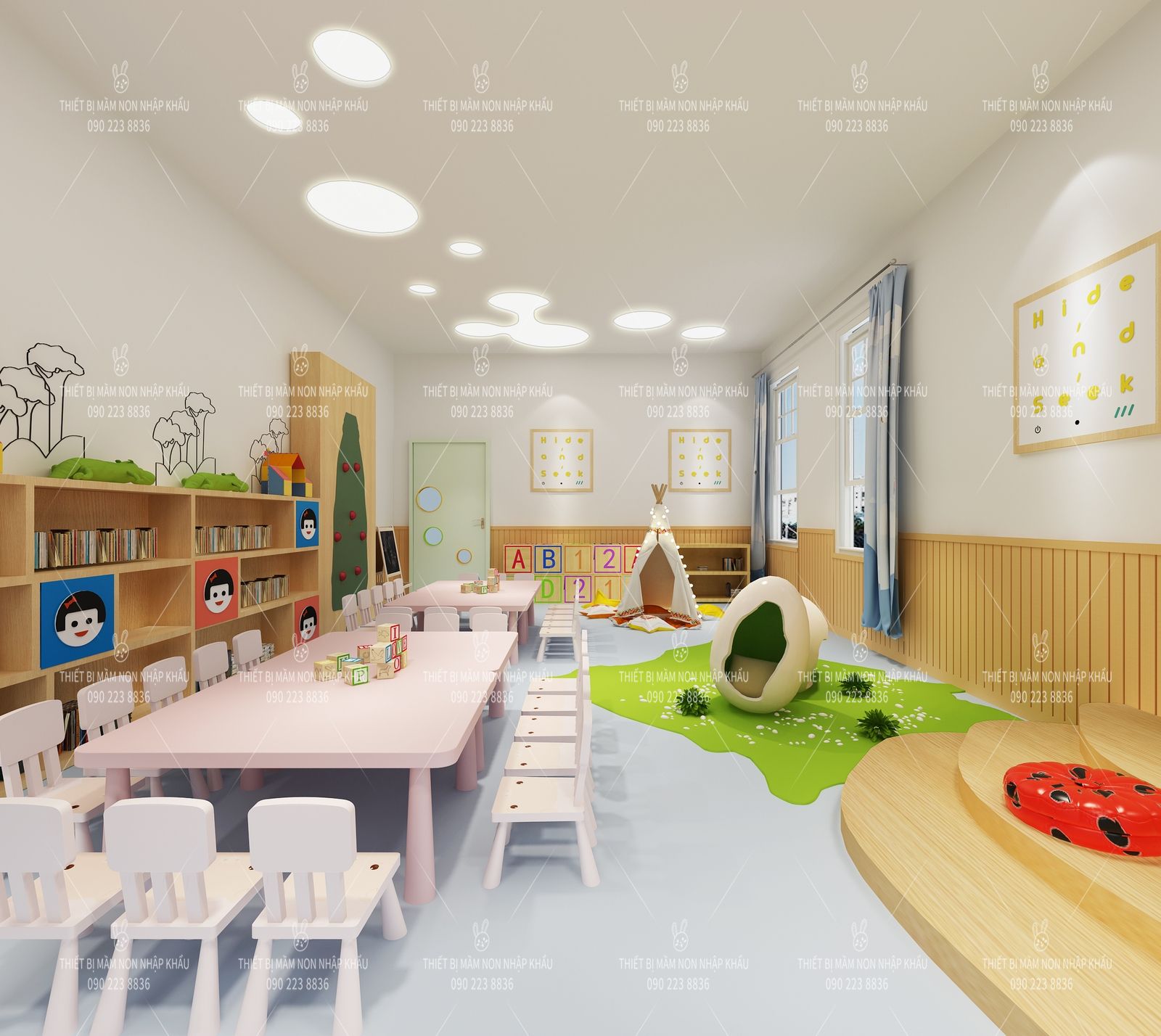 Thiết kế thi công nội thất lớp học