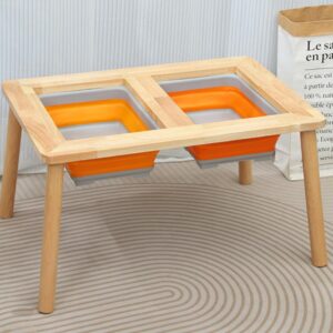 Bàn chơi cảm giác cát và nước bằng gỗ