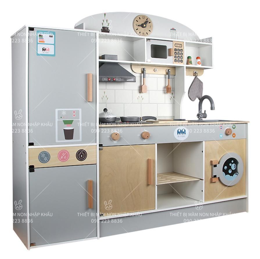 Bộ Đồ Chơi Nhà Bếp Gỗ Mô Phỏng Cho Bé
